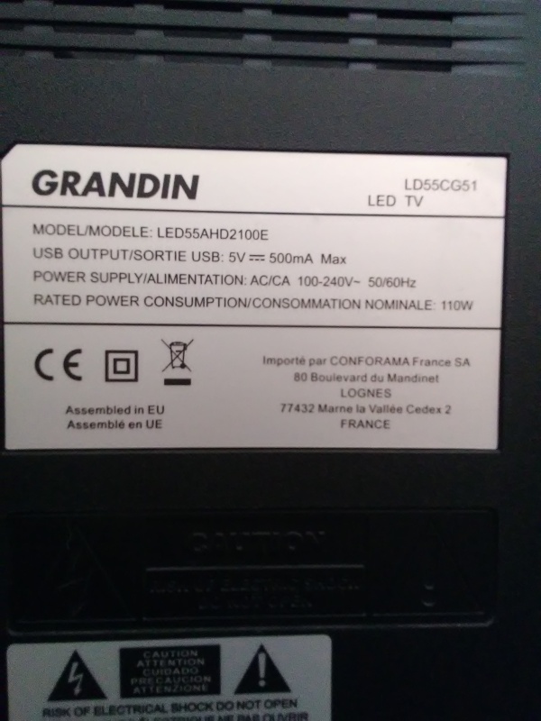 GRANDIN LD22CGB18 - 55 cm - Fiche technique, prix et avis