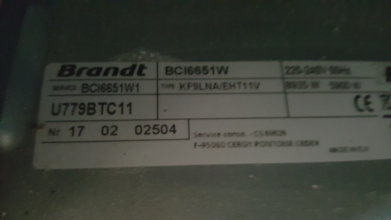 Cuisinière induction BCI6652W - Brandt Electroménager