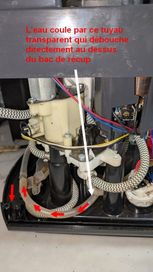 Cheminement de l'eau dans le bac inf
